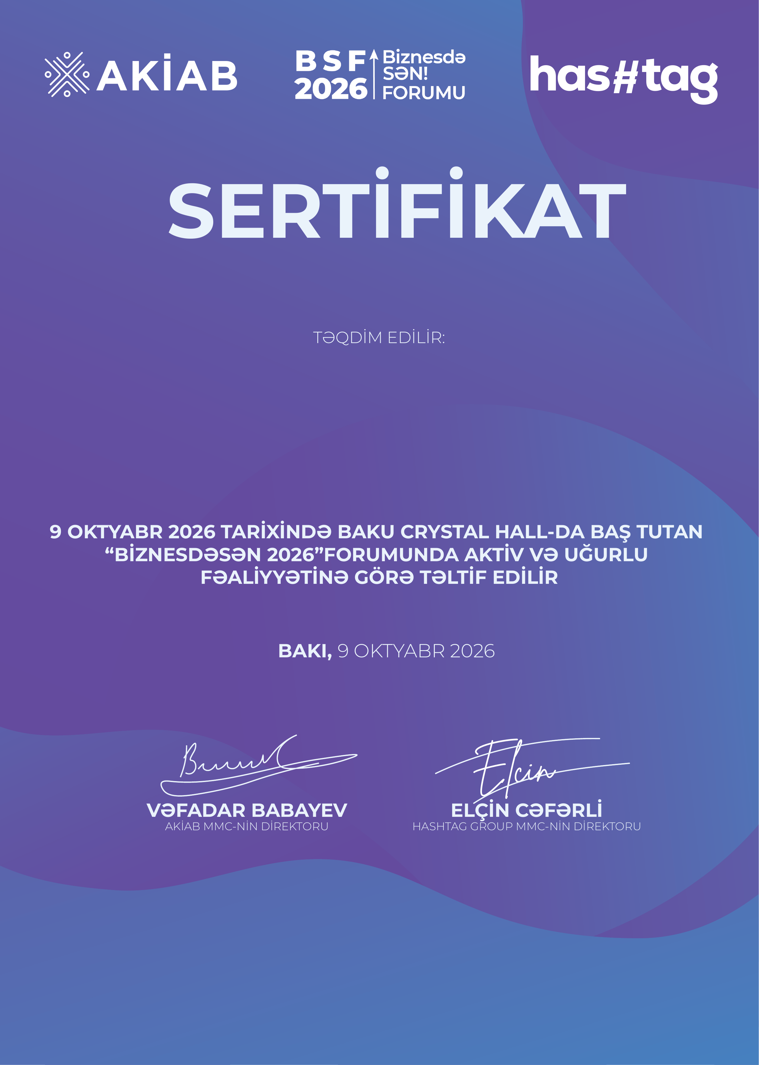 AKİAB · BiznesdəSƏN Sertifikat