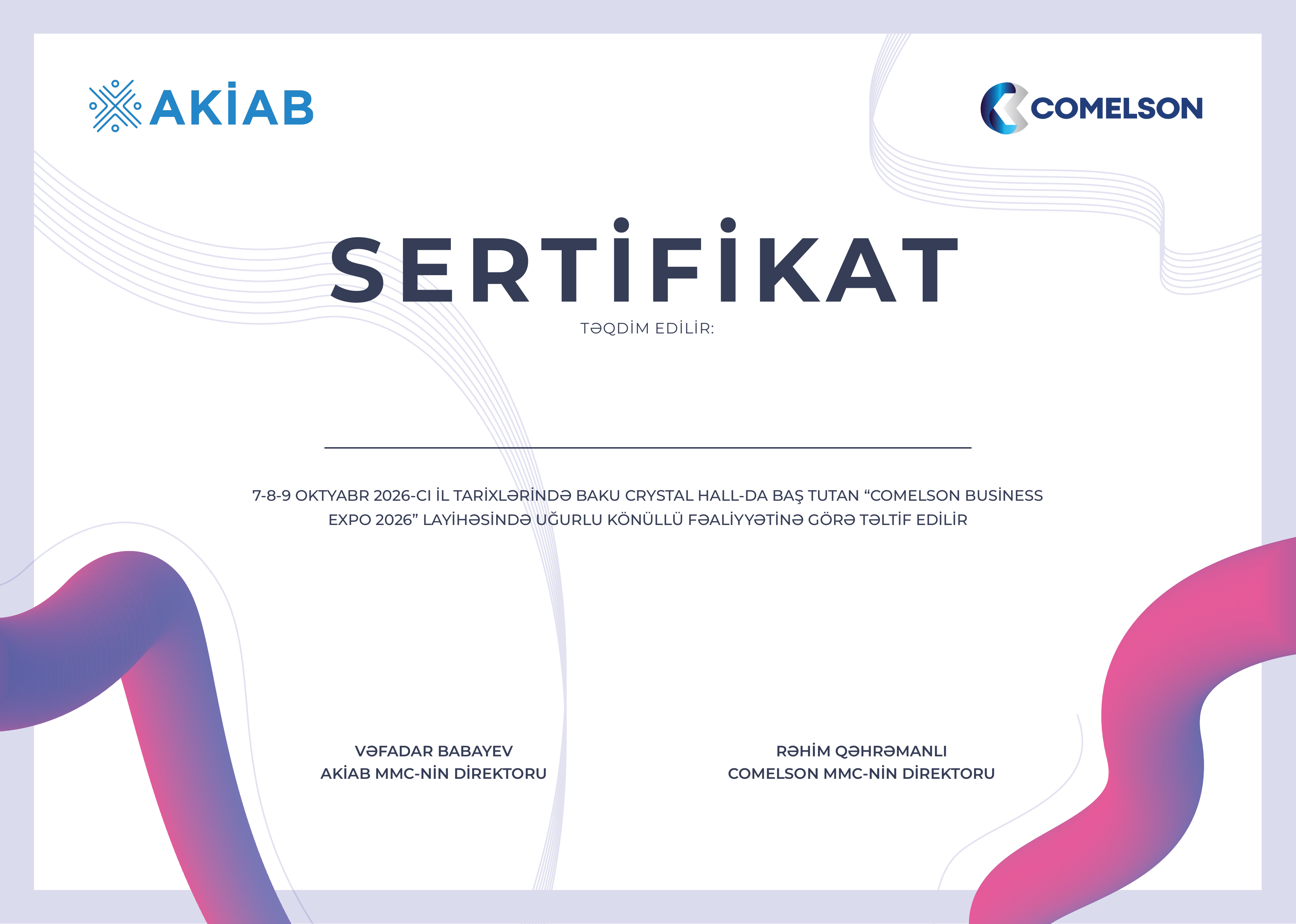 AKİAB · EXPO Sertifikat