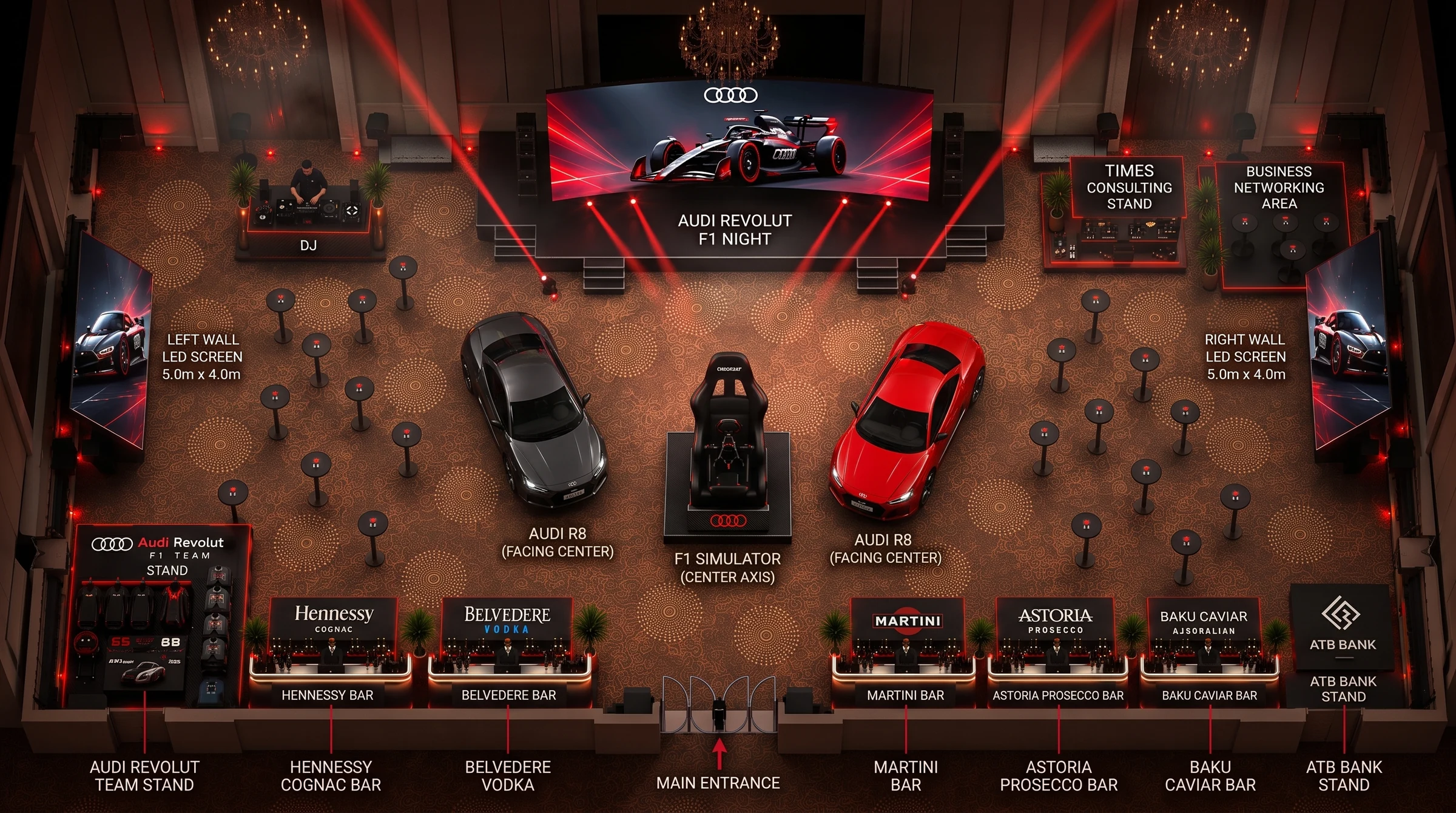 JW Marriott Absheron Sharg Ballroom 3D Layout
