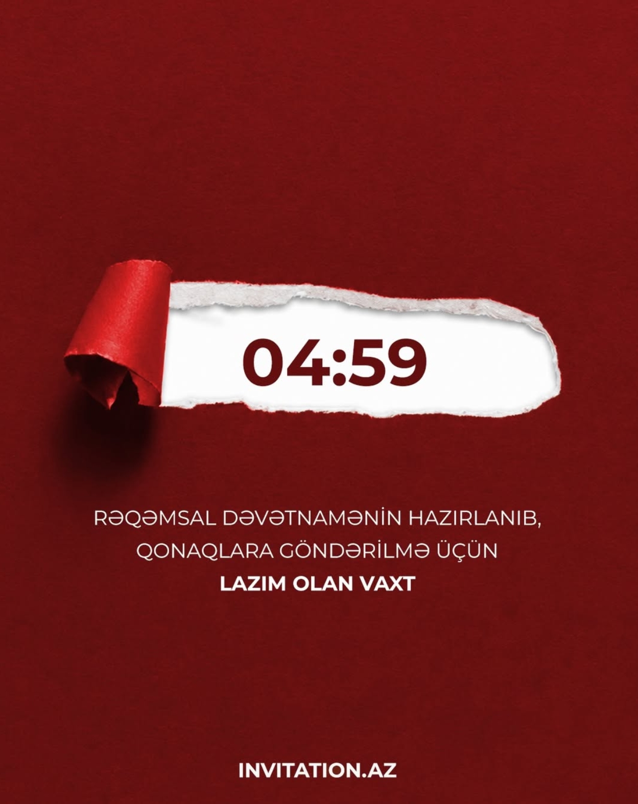 Cəmi 4 dəqiqə 59 saniyə.