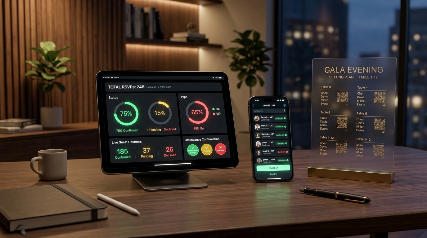 Toy Və Tədbirlər Üçün Real Vaxt Qonaq Statistikası Və İştirak Sayğacı (RSVP Analytics): Qonaq Paneli Bələdçisi