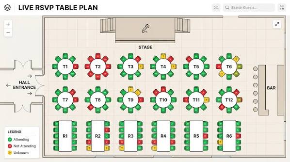 Live RSVP Table Plan