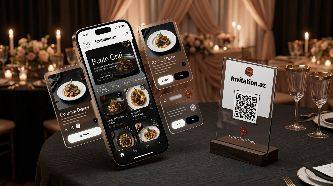 Restoran Və Şadlıq Sarayları Üçün QR Menyu: Bento Grid Dizaynı Və Halal/Veg Filtrləri (2026)