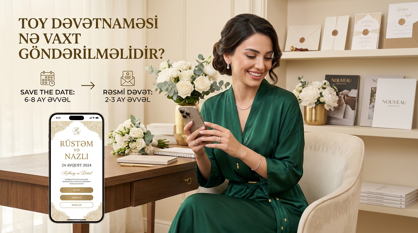 Toy Dəvətnaməsi Nə Vaxt Göndərilməlidir? (Toy Etiketi və Zaman Planı)