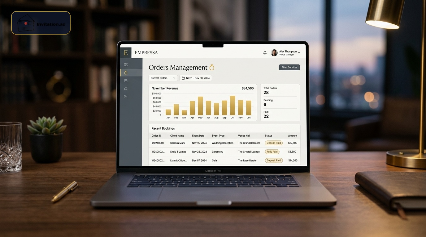 B2B Website Builder Order Management (Orders): Centralized Control for Wedding Venues & Event Businesses