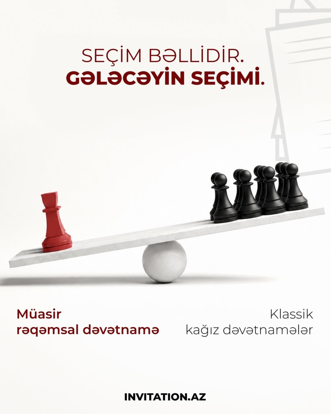 Seçim bəllidir. Gələcəyin seçimi.