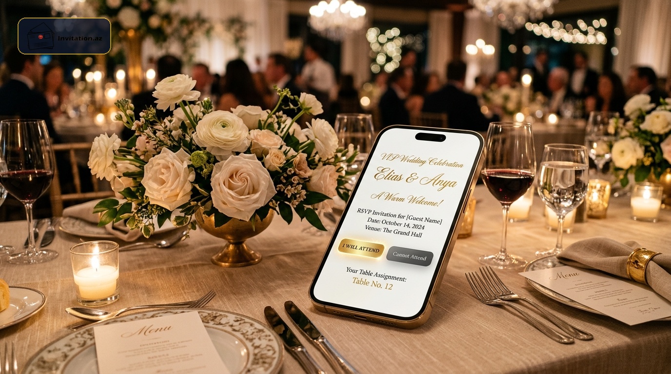 Wedding Guest RSVP Attendance Confirmation: Closed VIP Link Registration & Live Seating