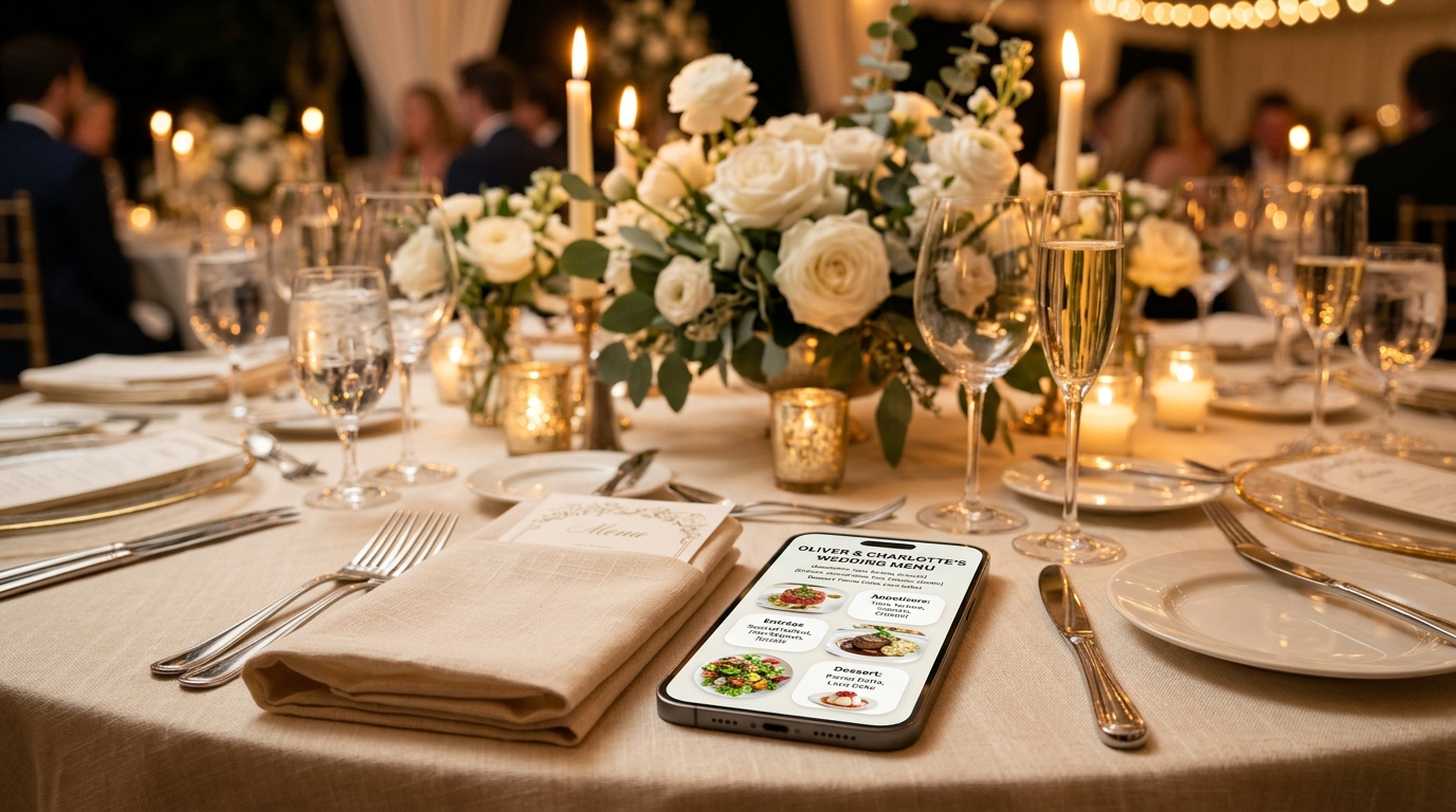Bento Grid Wedding Food Menu: Apple Aesthetics & Interactive Gastronomy (2026)