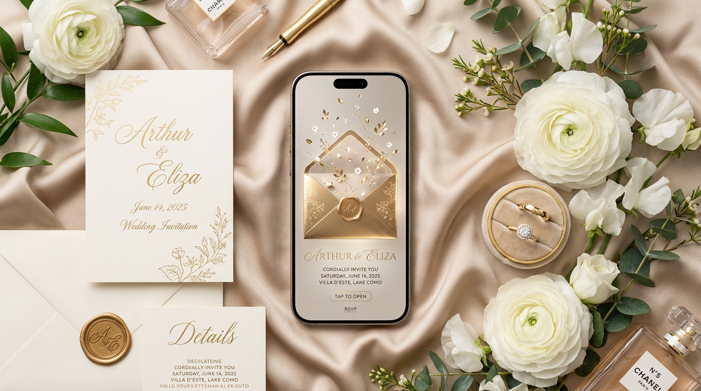 Wedding Invitation Trends in Azerbaijan in 2026: 3D Envelope, QR Entry and Smart RSVP